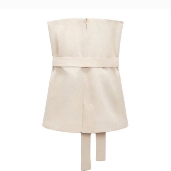 Zara strapless linen blend top - Picture 2 of 8